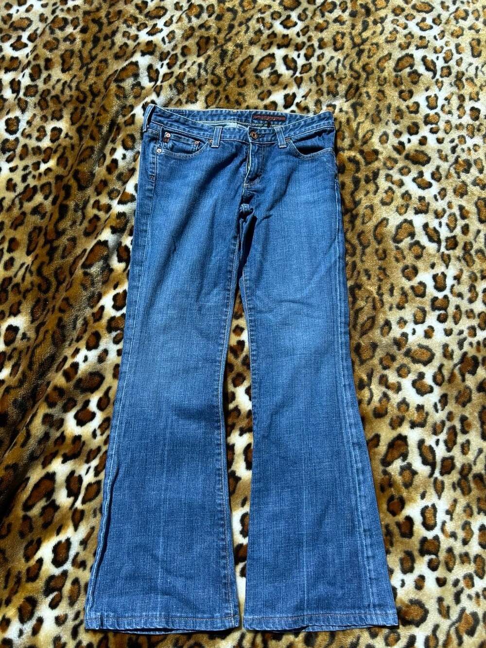 AG Adriano Goldschmied Vintage Low Rise Flare Leg Jeans Size 28R